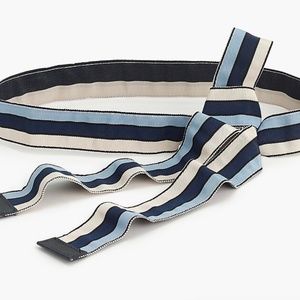 J. Crew Grosgrain Ribbon Reversible Tie Belt